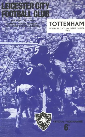 Spurs v Leicester City (01 Sep 1965) Programme