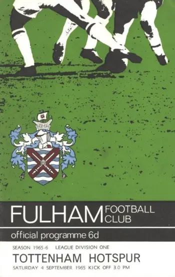 Spurs v Fulham FC (04 Sep 1965) Programme