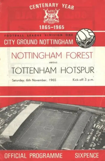 Spurs v Nottingham Forest (06 Nov 1965) Programme