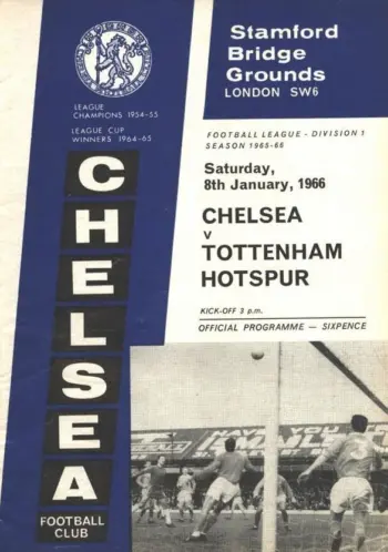 Spurs v Chelsea FC (08 Jan 1966) Programme