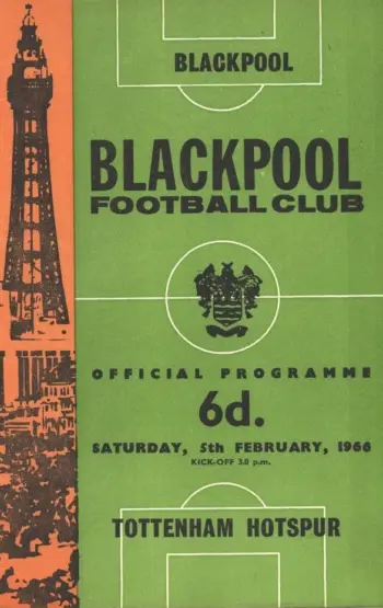 Spurs v Blackpool FC (05 Feb 1966) Programme