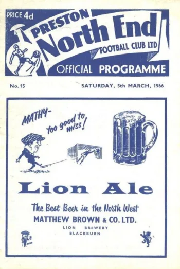 Spurs v Preston North End (05 Mar 1966) Programme