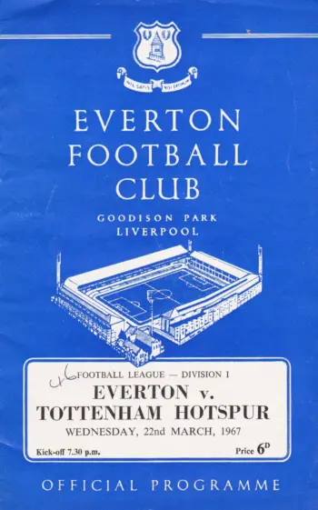 Spurs v Everton FC (22 Mar 1967) Programme