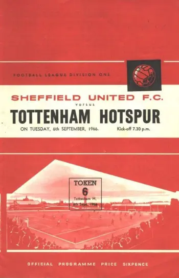 Spurs v Sheffield United (06 Sep 1966) Programme