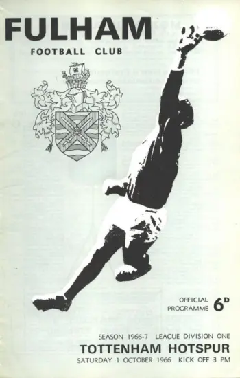 Spurs v Fulham FC (01 Oct 1966) Programme