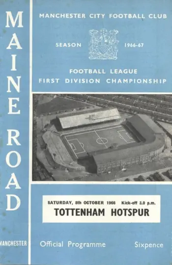 Spurs v Manchester City (08 Oct 1966) Programme