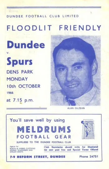 Spurs v Dundee (10 Oct 1966) Programme