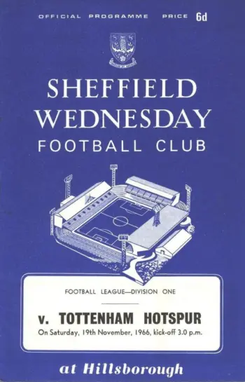 Spurs v Sheffield Wednesday (19 Nov 1966) Programme