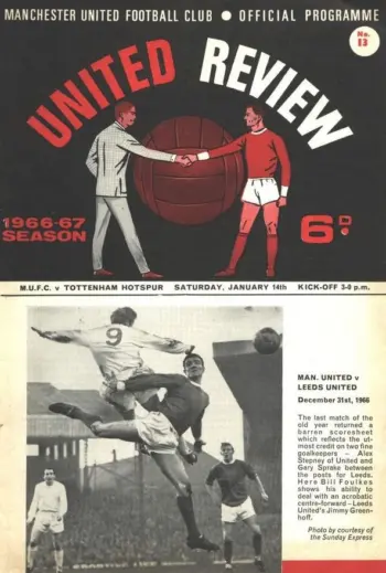 Spurs v Manchester United (14 Jan 1967) Programme