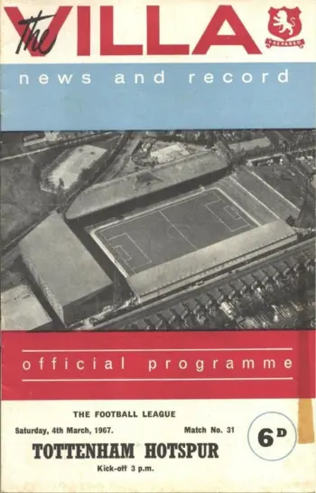 Spurs v Aston Villa (04 Mar 1967) Programme