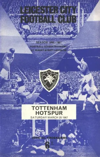 Spurs v Leicester City (25 Mar 1967) Programme