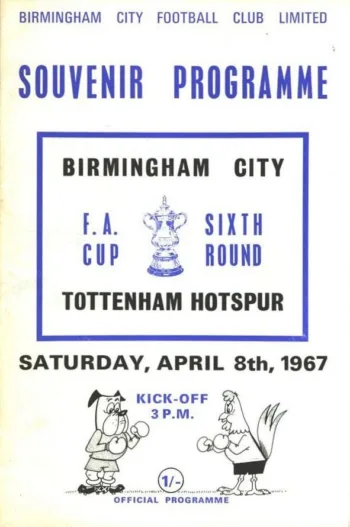 Spurs v Birmingham City (08 Apr 1967) Programme