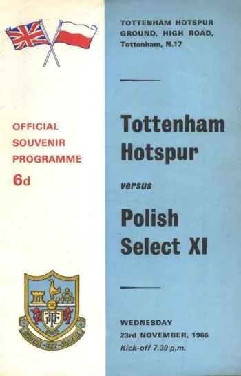 Spurs v National Teams (23 Nov 1966) Programme