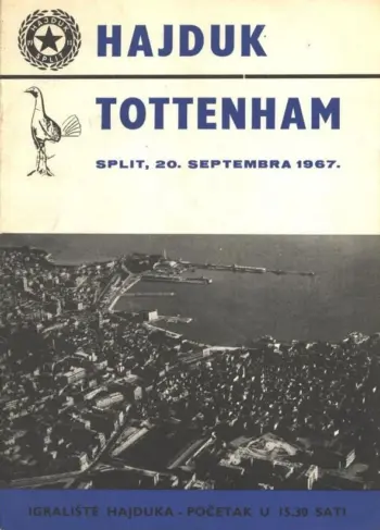 Spurs v HNK Hajduk Split (20 Sep 1967) Programme