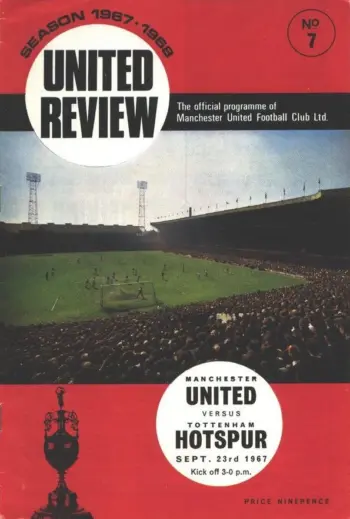 Spurs v Manchester United (23 Sep 1967) Programme