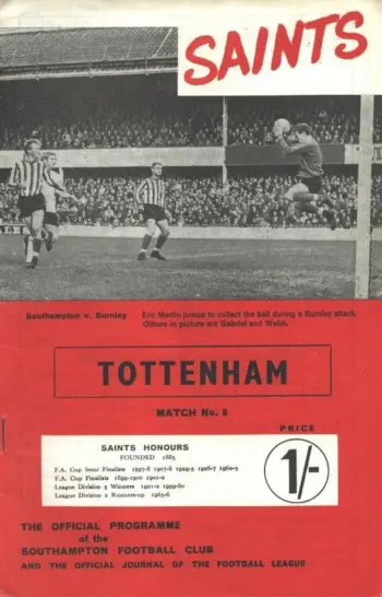 Spurs v Southampton FC (11 Nov 1967) Programme