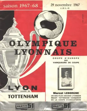 Spurs v Olympique Lyon (29 Nov 1967) Programme