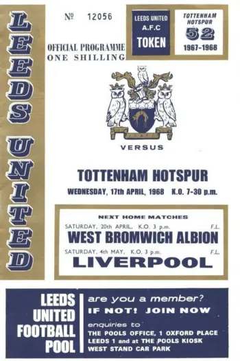 Spurs v Leeds United (17 Apr 1968) Programme