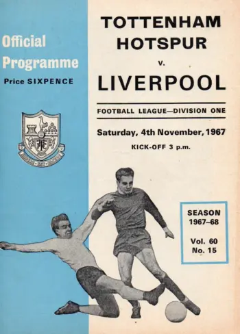 Spurs v Liverpool FC (04 Nov 1967) Programme