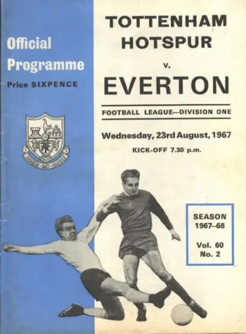 Spurs v Everton FC (23 Aug 1967) Programme