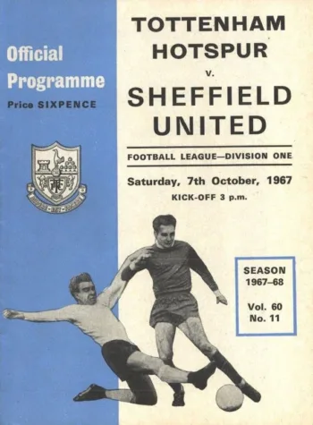 Spurs v Sheffield United (07 Oct 1967) Programme