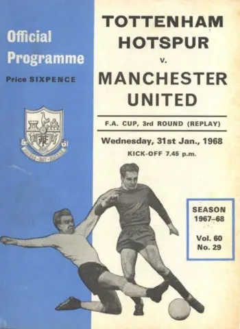 Spurs v Manchester United (31 Jan 1968) Programme