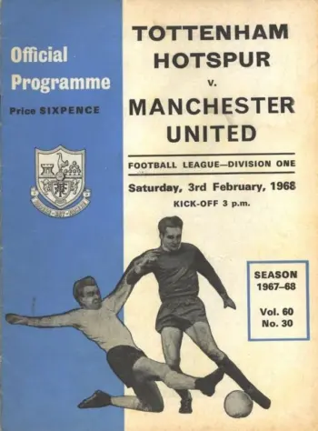 Spurs v Manchester United (03 Feb 1968) Programme