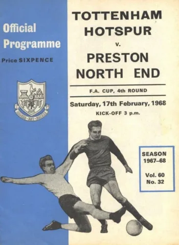 Spurs v Preston North End (17 Feb 1968) Programme