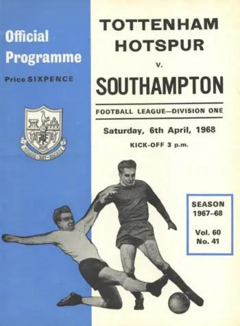 Spurs v Southampton FC (06 Apr 1968) Programme