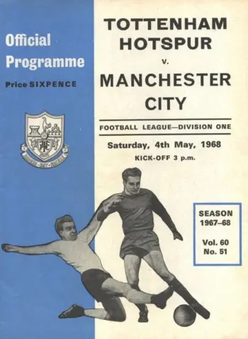 Spurs v Manchester City (04 May 1968) Programme