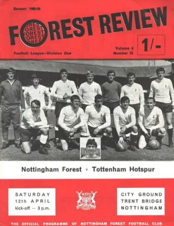 Spurs v Nottingham Forest (12 Apr 1969) Programme