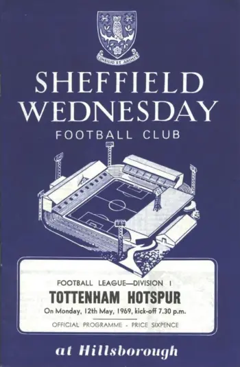Spurs v Sheffield Wednesday (12 May 1969) Programme
