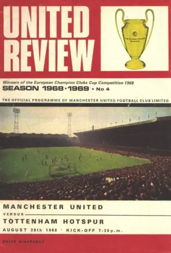 Spurs v Manchester United (28 Aug 1968) Programme