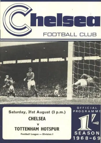 Spurs v Chelsea FC (31 Aug 1968) Programme