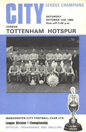 Spurs v Manchester City (12 Oct 1968) Programme