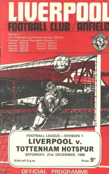 Spurs v Liverpool FC (21 Dec 1968) Programme