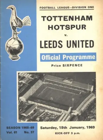 Spurs v Leeds United (18 Jan 1969) Programme