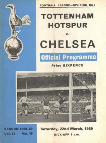 Spurs v Chelsea FC (22 Mar 1969) Programme