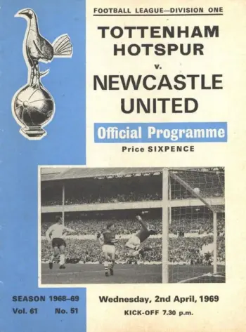Spurs v Newcastle United (02 Apr 1969) Programme