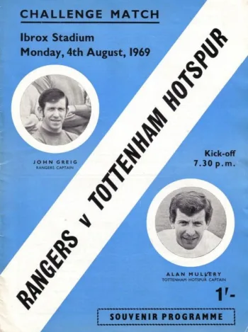 Spurs v Rangers FC (04 Aug 1969) Programme