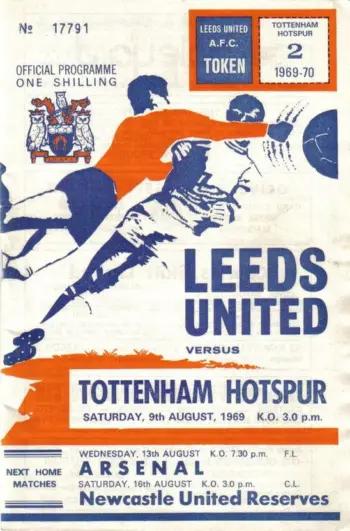 Spurs v Leeds United (09 Aug 1969) Programme