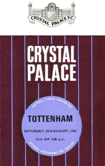 Spurs v Crystal Palace (23 Aug 1969) Programme