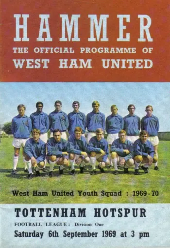 Spurs v West Ham United (06 Sep 1969) Programme