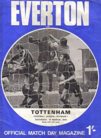 Spurs v Everton FC (14 Mar 1970) Programme