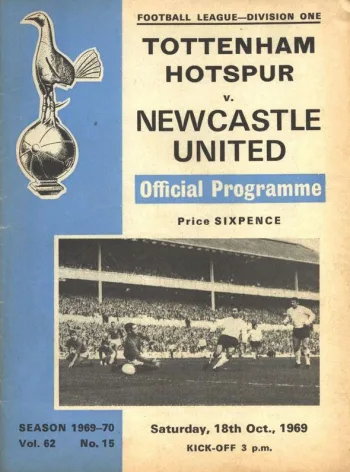 Spurs v Newcastle United (18 Oct 1969) Programme