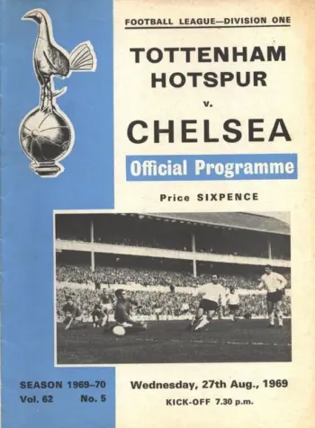 Spurs v Chelsea FC (27 Aug 1969) Programme