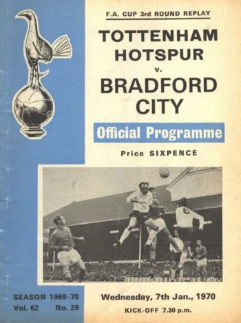 Spurs v Bradford City (07 Jan 1970) Programme