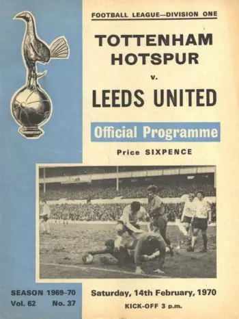 Spurs v Leeds United (14 Feb 1970) Programme