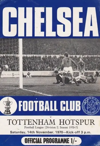 Spurs v Chelsea FC (14 Nov 1970) Programme