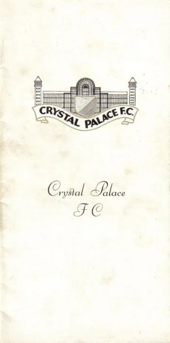 Spurs v Crystal Palace (19 Sep 1970) Programme